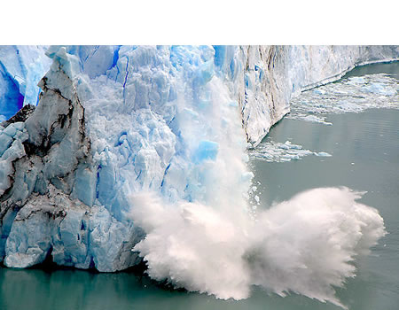 Deshielo en el glaciar Perito Moreno (Argentina).
